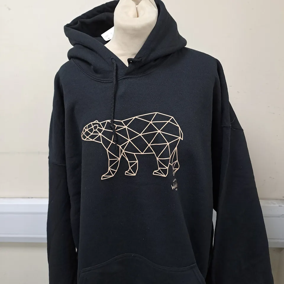 GEOMETRIC POLAR BEAR HOODIE SIZE XXL