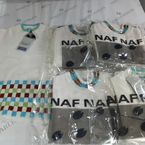 LOT OF 10 NAF NAF ROUND NECK JUMPERS - SIZE UNSPECIFIED