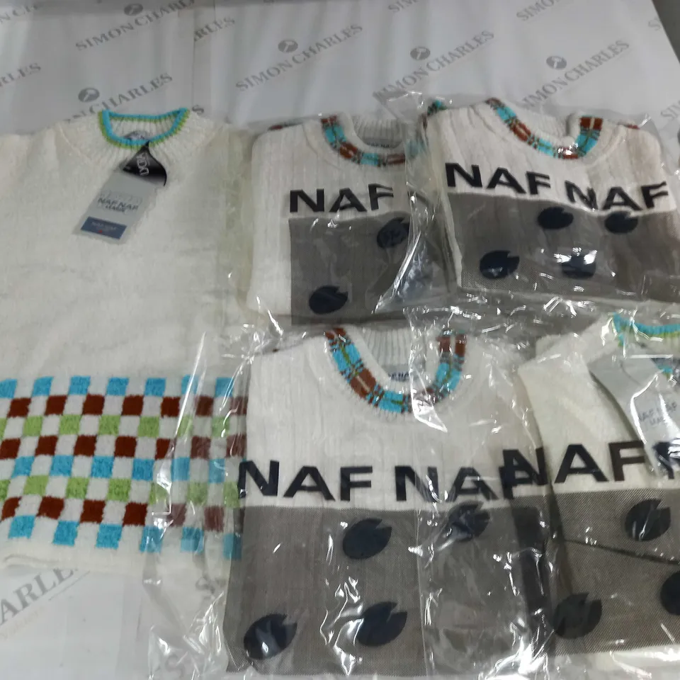 LOT OF 10 NAF NAF ROUND NECK JUMPERS - SIZE UNSPECIFIED