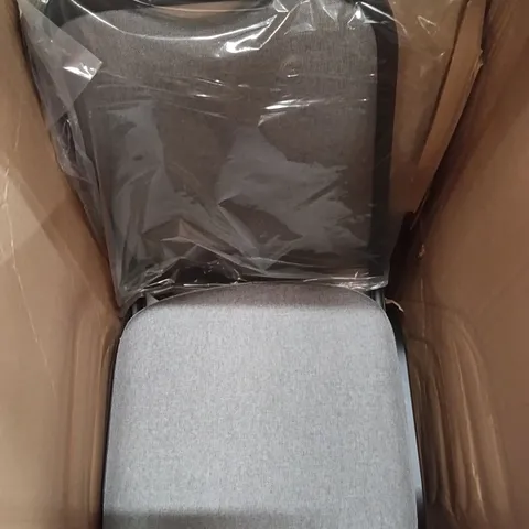 BOXED SET OF 4 GREY/BLACK CHAIRS