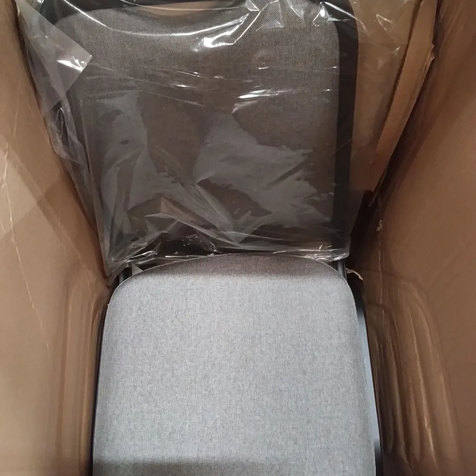 BOXED SET OF 4 GREY/BLACK CHAIRS