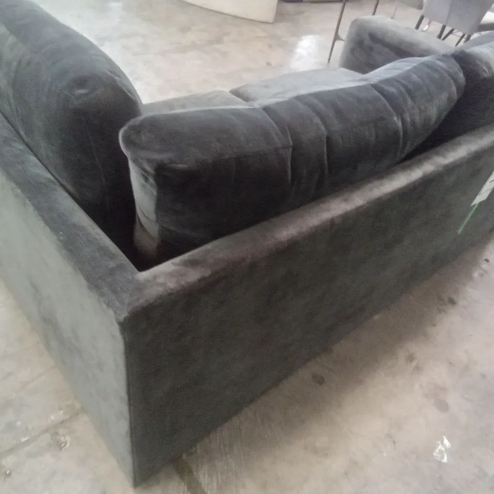 QUALITY DESIGNER ASPEN SOFA SECTION - BLACK FABRIC 