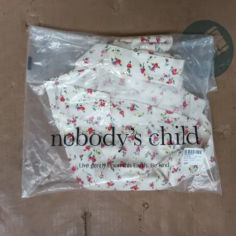 BAGGED NOBODY'S CHILD DORNIE FOLD BACK TOP IN SOFT WHITE SIZE UK 10