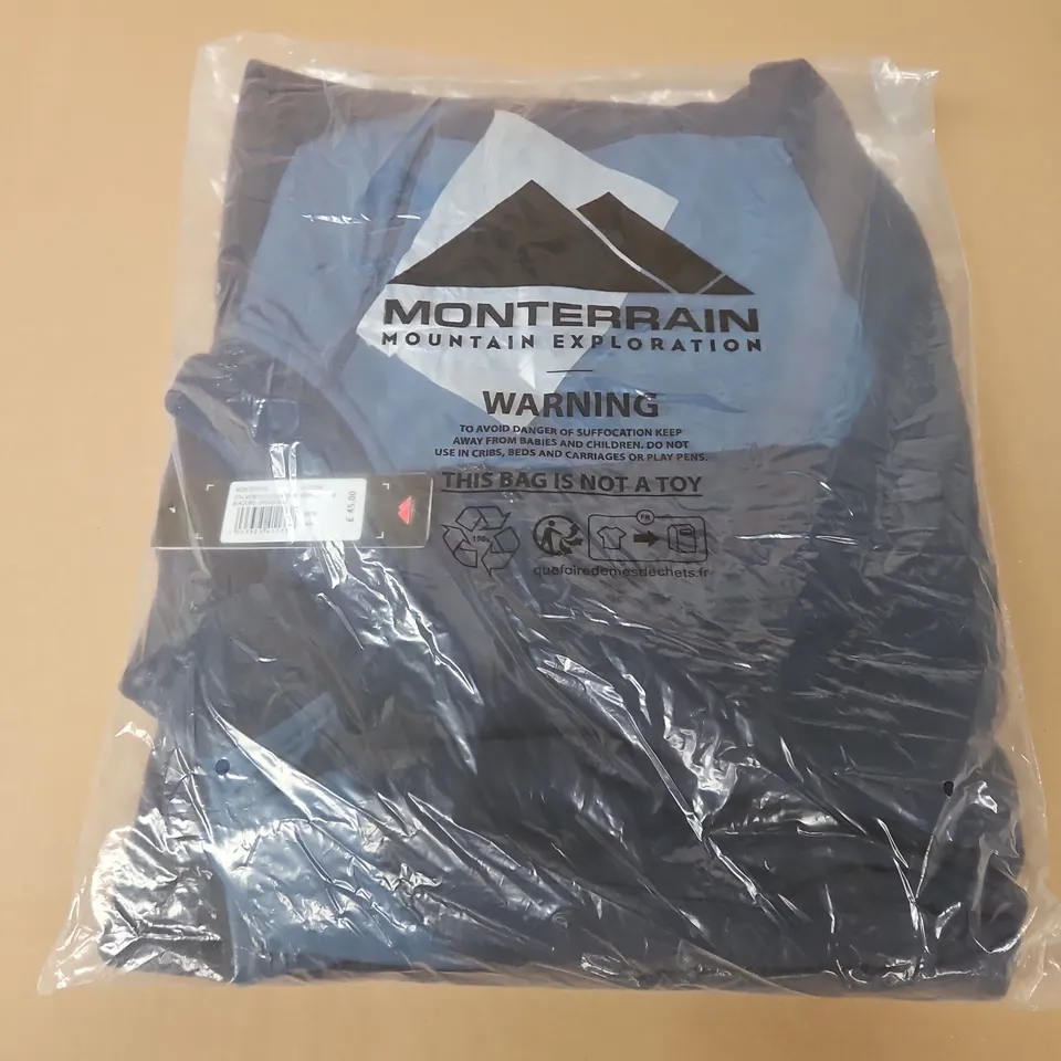 BAGGED MONTERRAIN VITAL MICRO FLEECE QUARTER ZIP IN BLACK/BLUE - MEDIUM