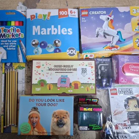 TOTE OF ASSORTED TOYS AND ACCESSORIES TO INCLUDE;