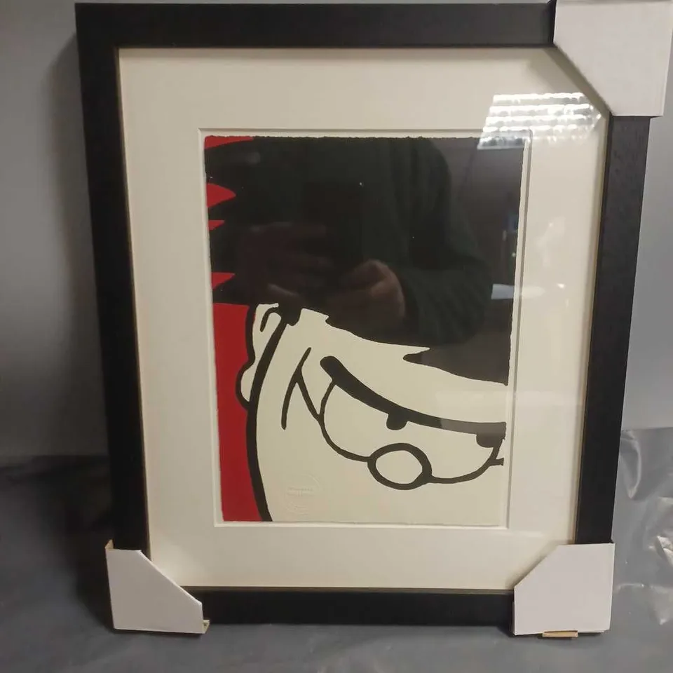 JOHN PATRICK REYNOLD DENNIS THE MENACE THEMED HANDMADE SCREEN PRINT - APPROX 40X33CM