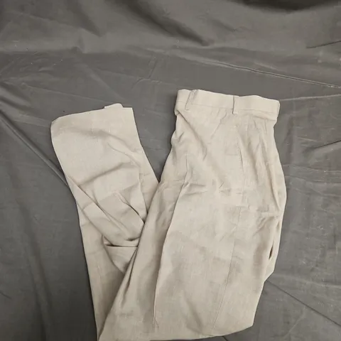 AUTOGRAPH PERFORMANCE SUIT TAILORED FIT TROUSERS IN BEIGE - 38/33 LONG