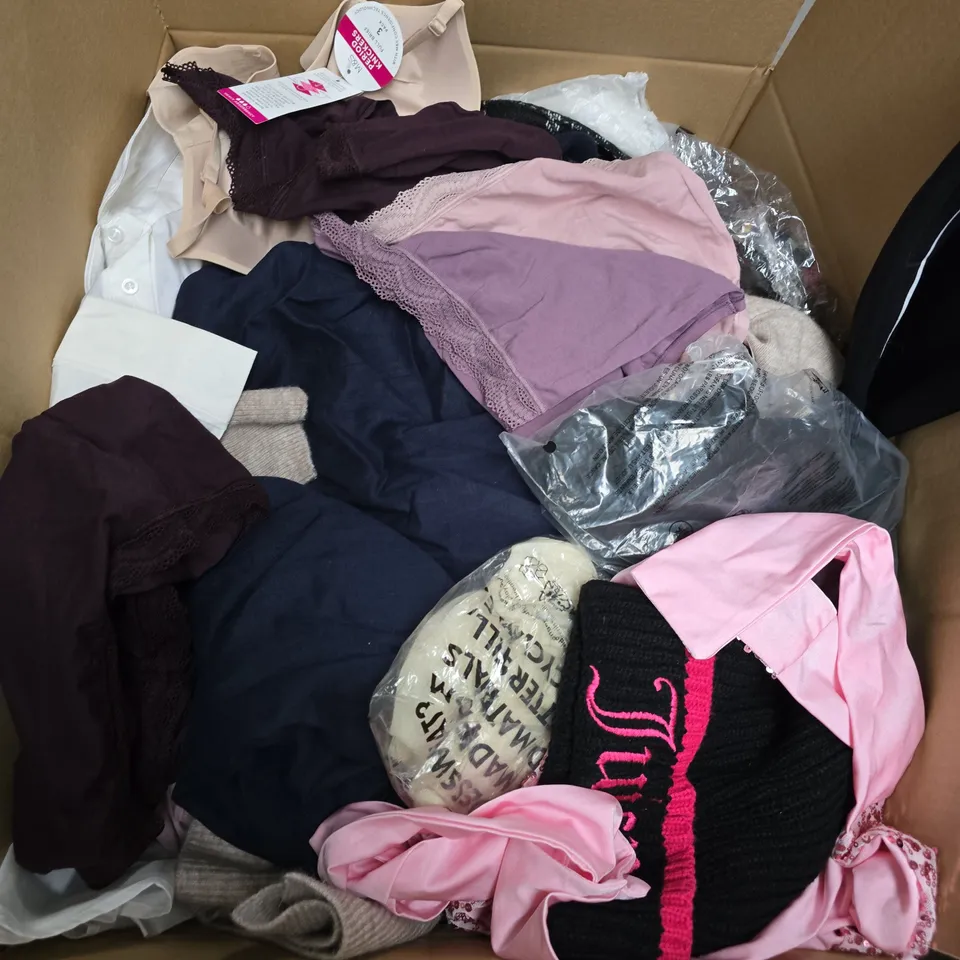 APPROXIMATELY 25 ASSORTED CLOTHING AND FASHION PRODUCTS IN VARIOUS STYLES AND SIZES - COLLECTION ONLY