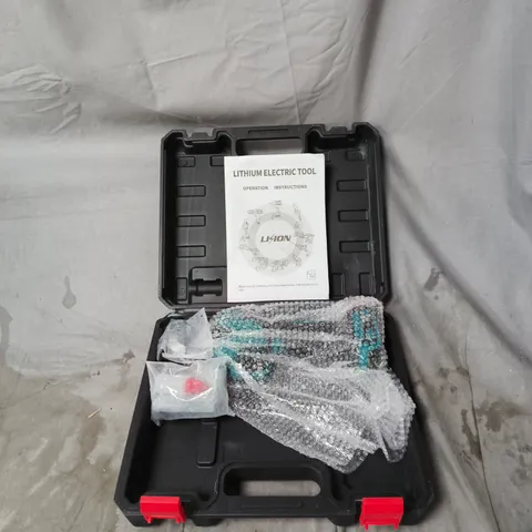 LITHIUM ELECTRIC TOOL SET IN BLACK CARRY CASE