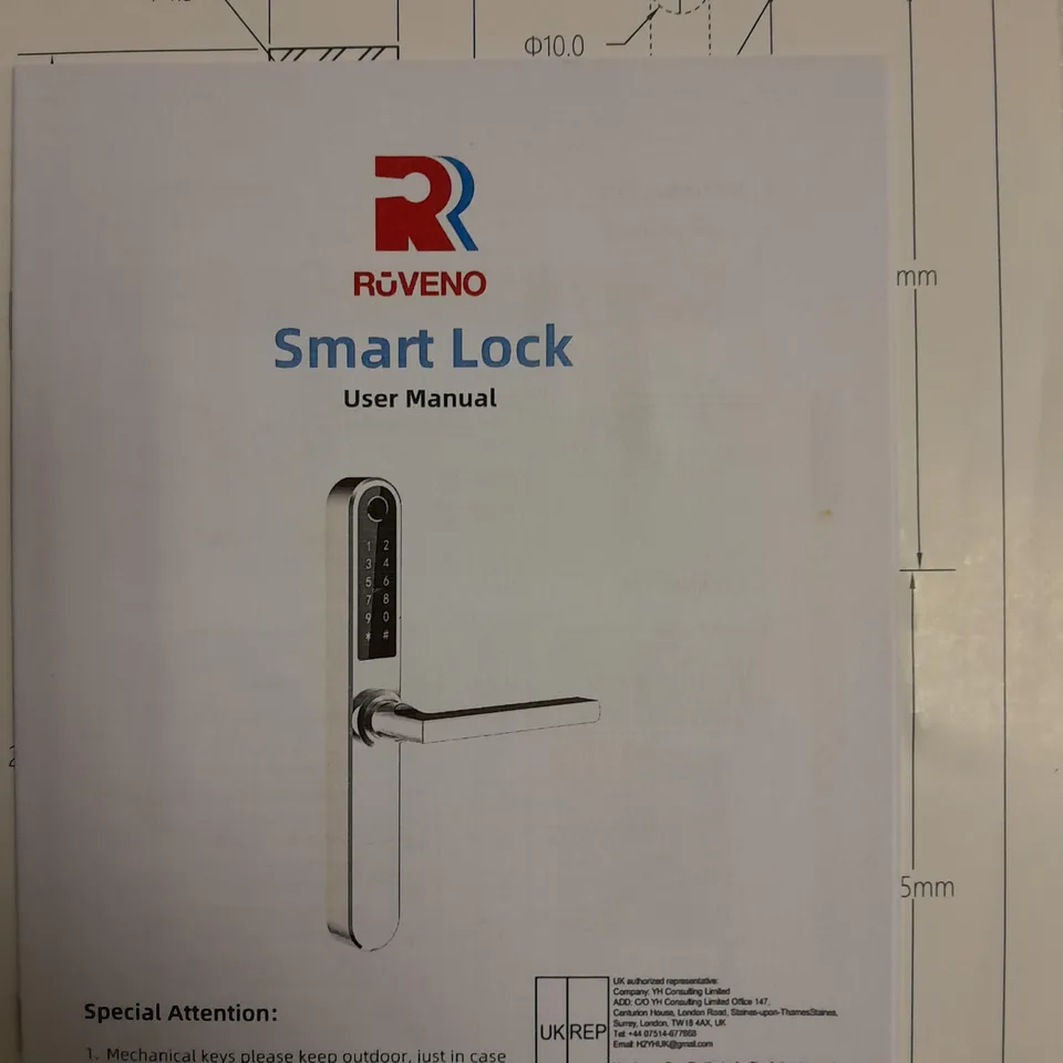 BOXED RUVENO SLIM SMART LOCK 