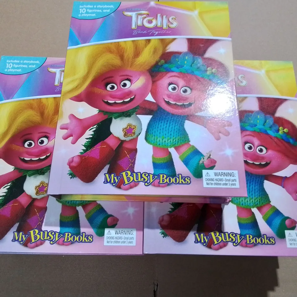 LOT OF 7 BRAND NEW TROLLS MY BUSY BOOKS