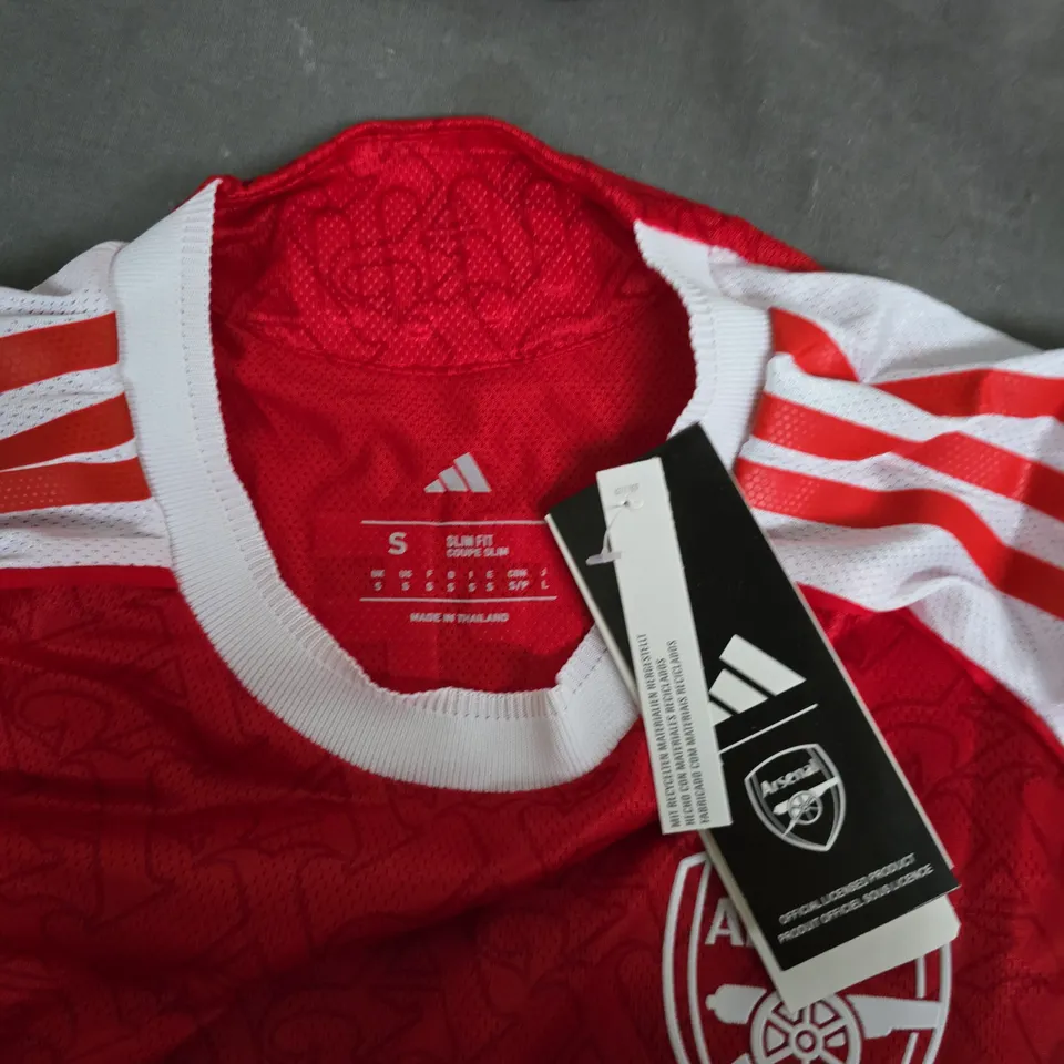 Arsenal FC Adidas Home Shirt – Red/White, UK Size S (GAFFAR 14 on back)