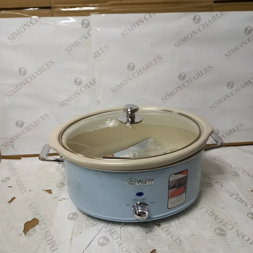 SWAN RETRO BLUE 6.5 LITRE SLOW COOKER