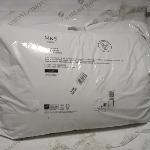SEALED M&S SIMPLY SOFT MEDIUM PILLOWS