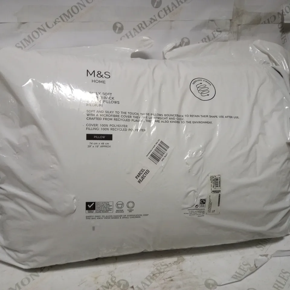 SEALED M&S SIMPLY SOFT MEDIUM PILLOWS 