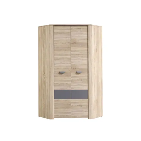 BOXED BRAMLEY 2 DOOR CORNER WARDROBE (3 BOXES)