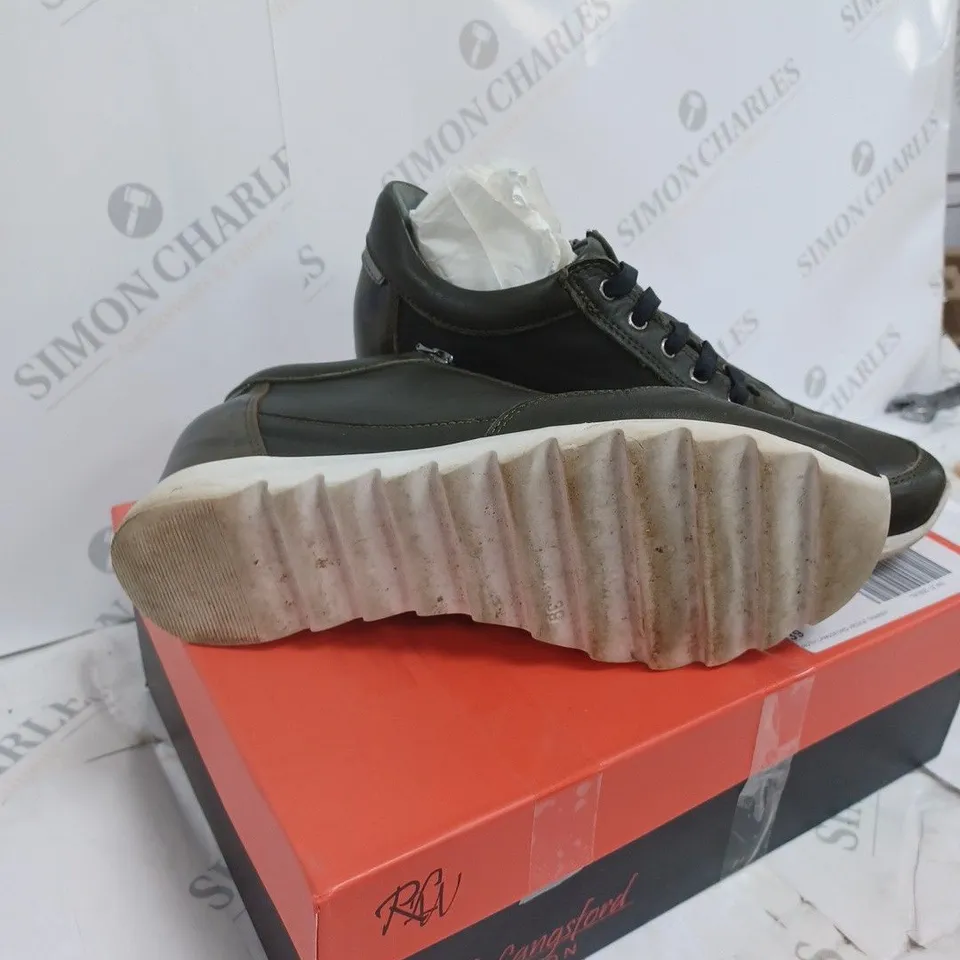 RUTH LANGSFORD WEDGE TRAINER SIZE 6