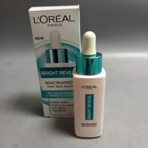 BOXED L'OREAL NIACINAMIDE BRIGHT REVEAL DARK SPOT SERUM 30ML