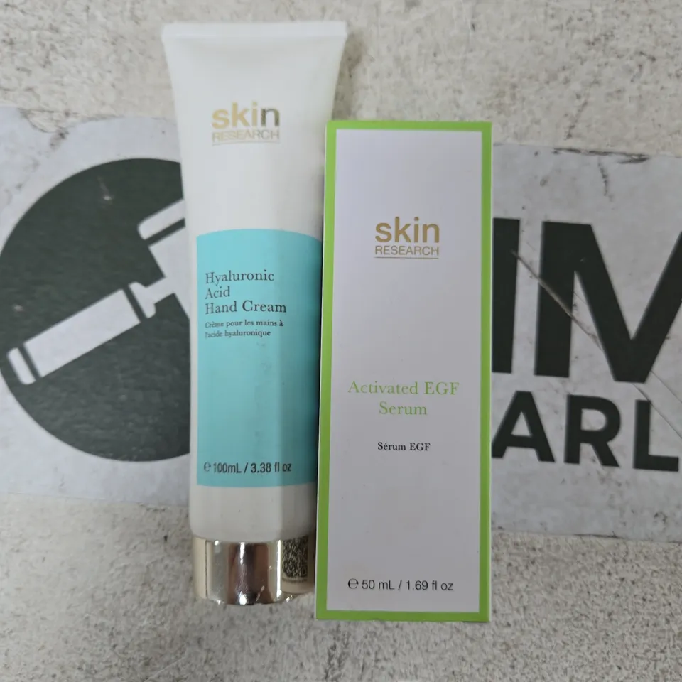 SKIN RESEARCH HYALURONIC ACID HAND CREAM 100 ML & ACTIVATED EGF SERUM 50 ML – SET