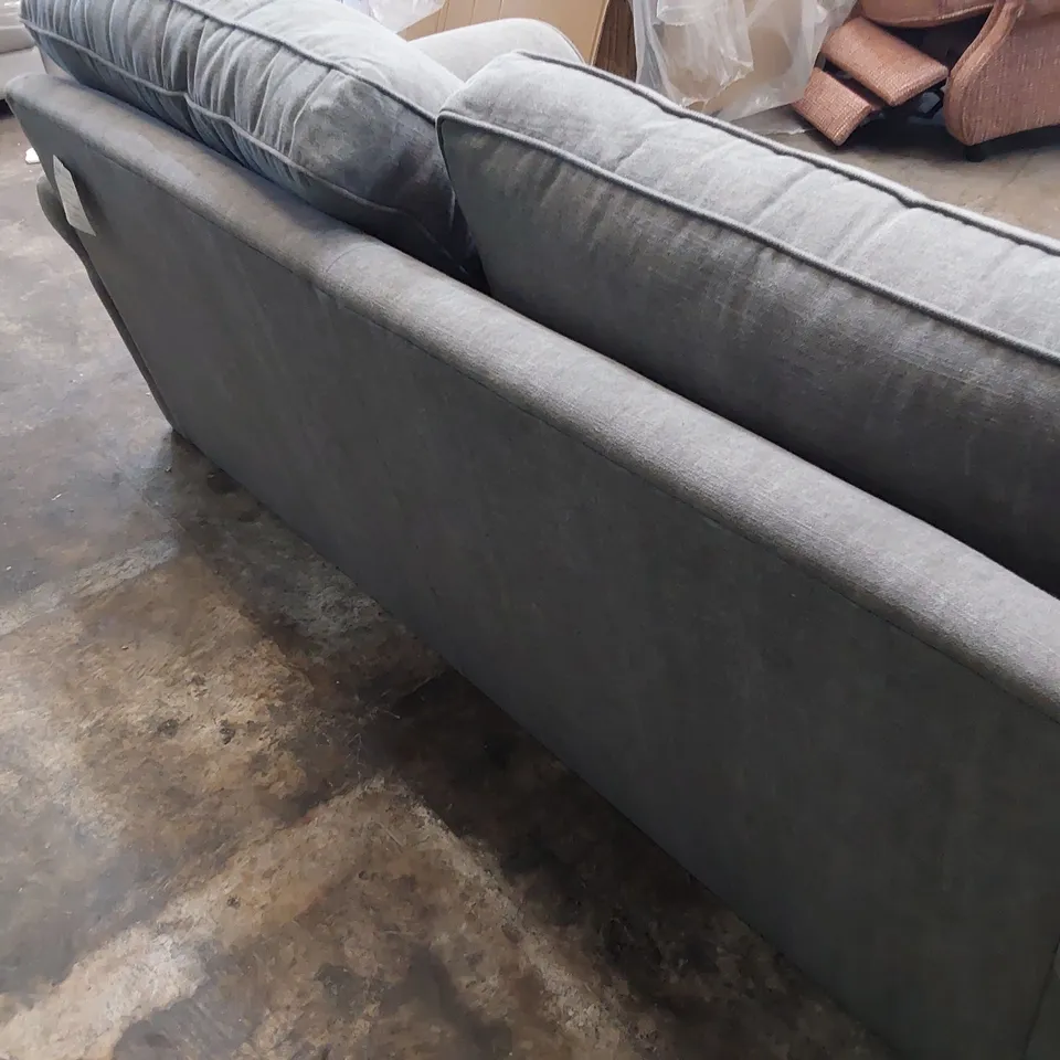 QUALITY BRITISH DESIGNER LOUNGE Co. TWO SEATER SOFA GREY FABRIC 