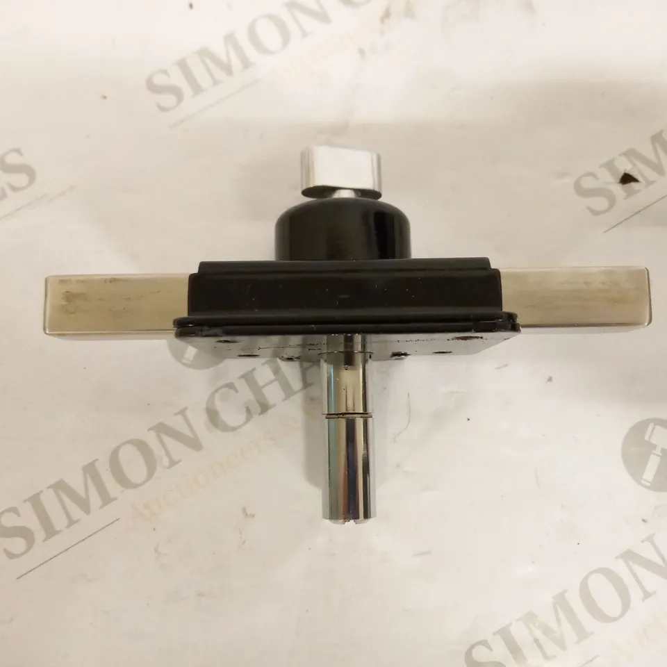 GATEMATE 1490106 EURO LONG SINGLE THROW LOCK WITH THUMB TURN P11, BLACK/STAINLESS STEEL, 50 MM