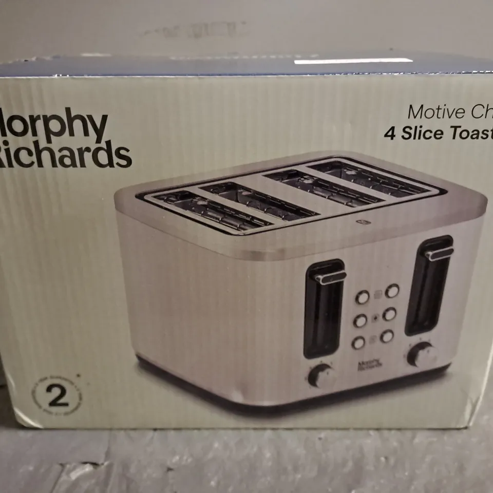 BOXED MORPHY RICHARDS 4-SLICE TOASTER - MOTIVE CHALK