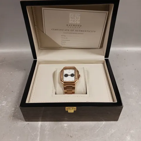MEN'S RAYMOND GAUDIN WATCH WHITE MULTI FUNCTION DIAL 