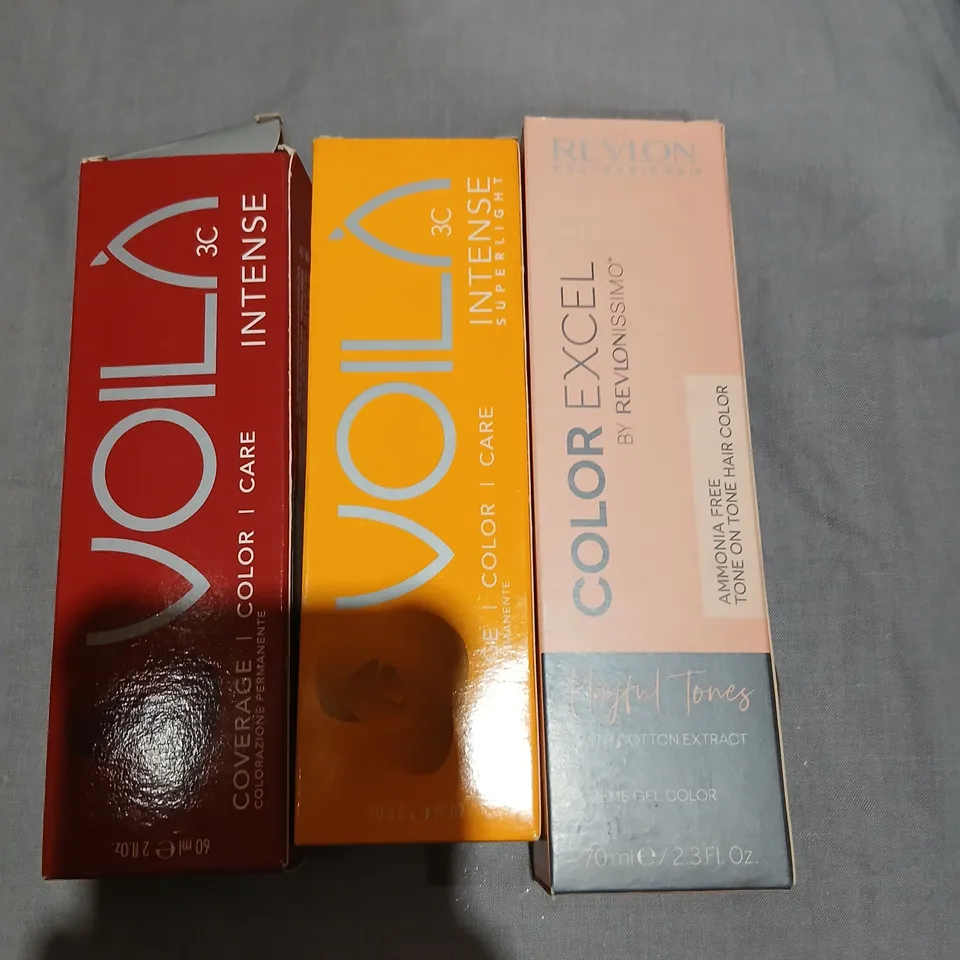 APPROXIMATELY 15 ASSORTED PRODUCTS TO INCLUDE; HAIR COLOUR DYE, ASSORTED SHADES