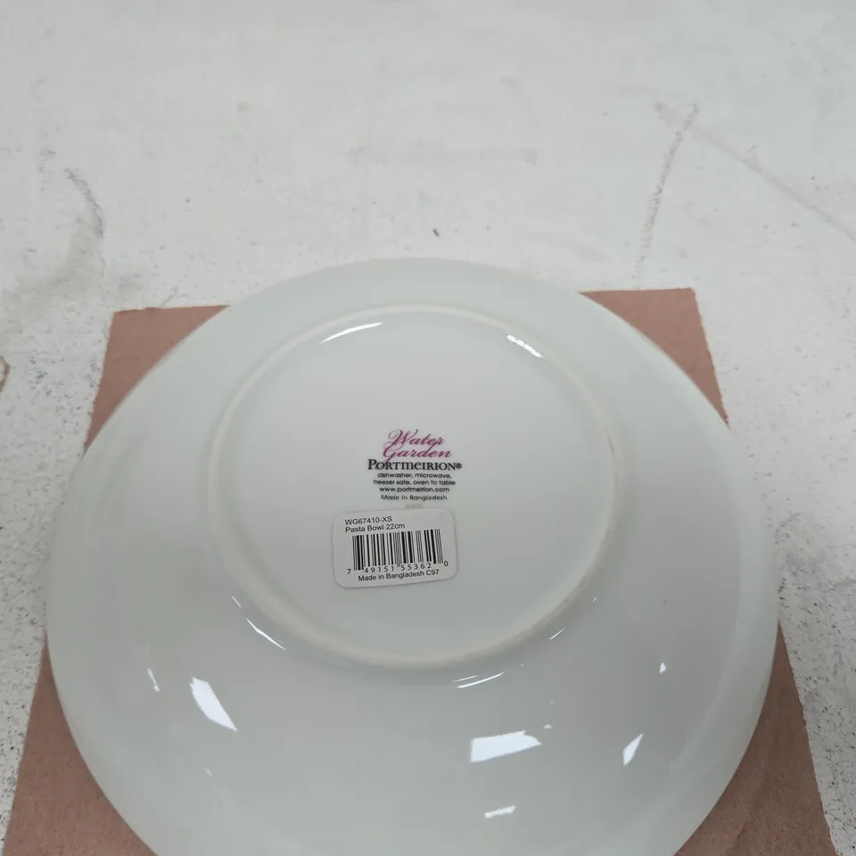 SET OF 4 PORTMEIRION WATER GARDEN 22CM BOWLS BOXED