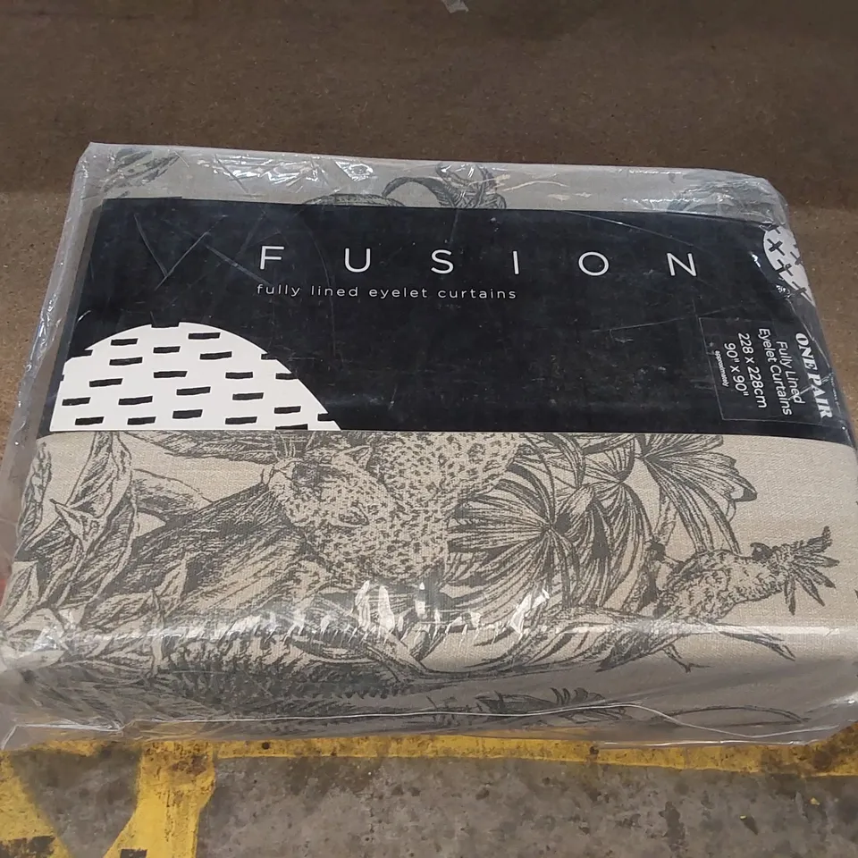 BAGGED EYELET ROOM DARKENING CURTAINS - SARANDA CHARCOAL // 90" X 90" (1 ITEM)