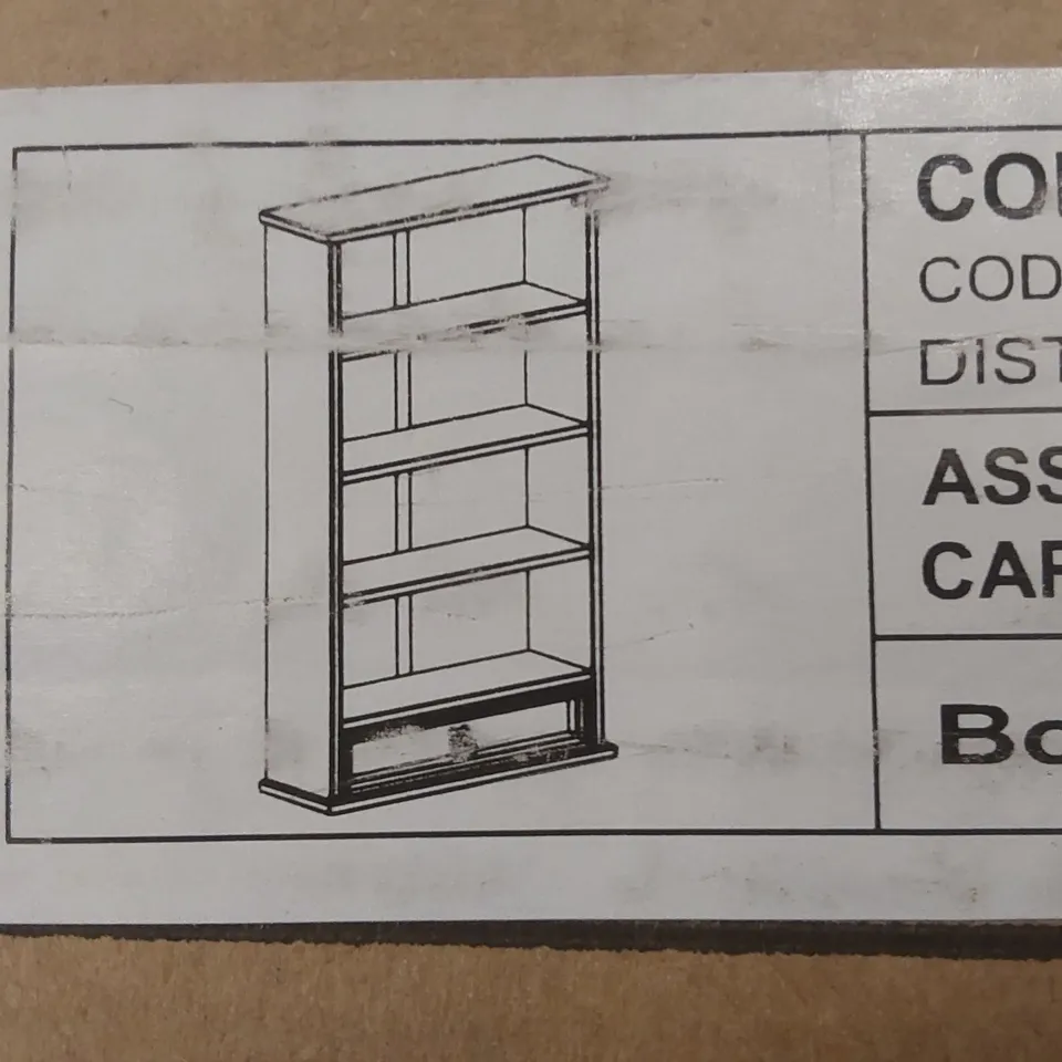 BOXED CORONA 1 DRAWER STORAGE RACK IN DISTRESSED WHITE PINE