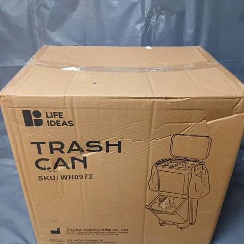 BOXED LIFE IDEAS TRASH CAN IN WHITE