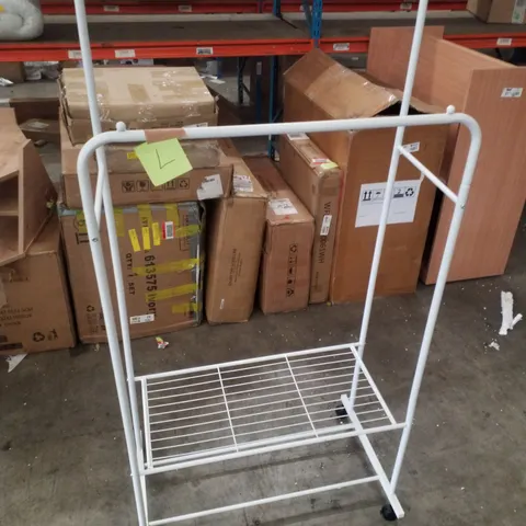 80.5CM ROLLING CLOTHES RACK - WHITE
