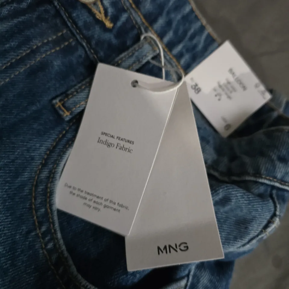 MNG BALLOON HIGH-WAIST JEANS – INDIGO FABRIC (UK 8 / EU 38 / US 6)