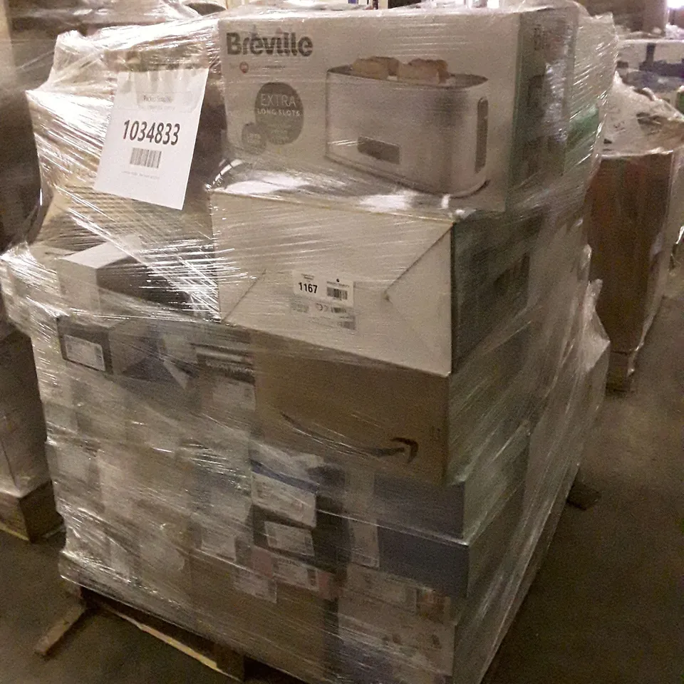 PALLET OF APPROXIMATELY 104 UNPROCESSED RAW RETURN HOUSEHOLD AND ELECTRICAL GOODS TO INCLUDE;