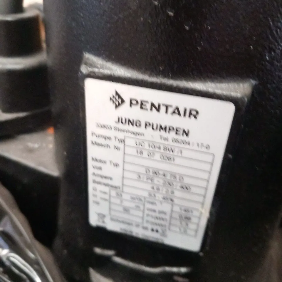 PENTAIR JUNG PUMPEN UC 10/4 BW /1 SEWAGE LIFTING STATION