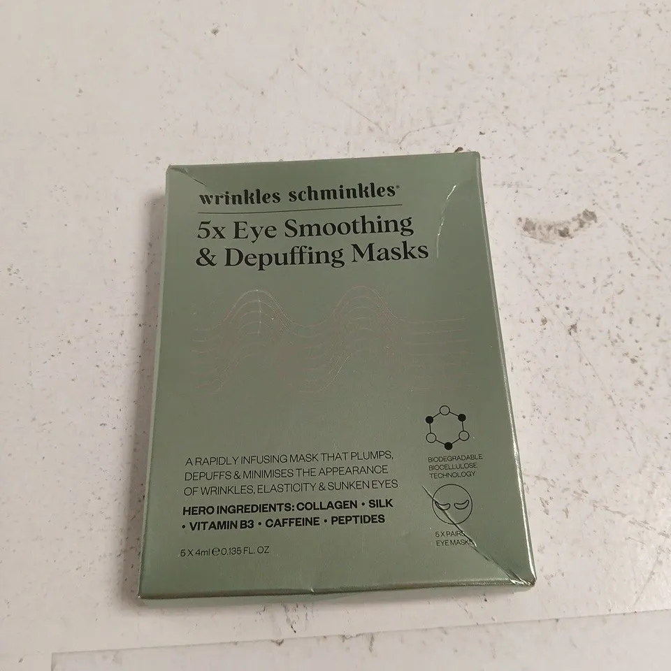 WRINKLES SCHMINKLES 5X EYE SMOOTHING & DEPUFFING MASKS – BOXED