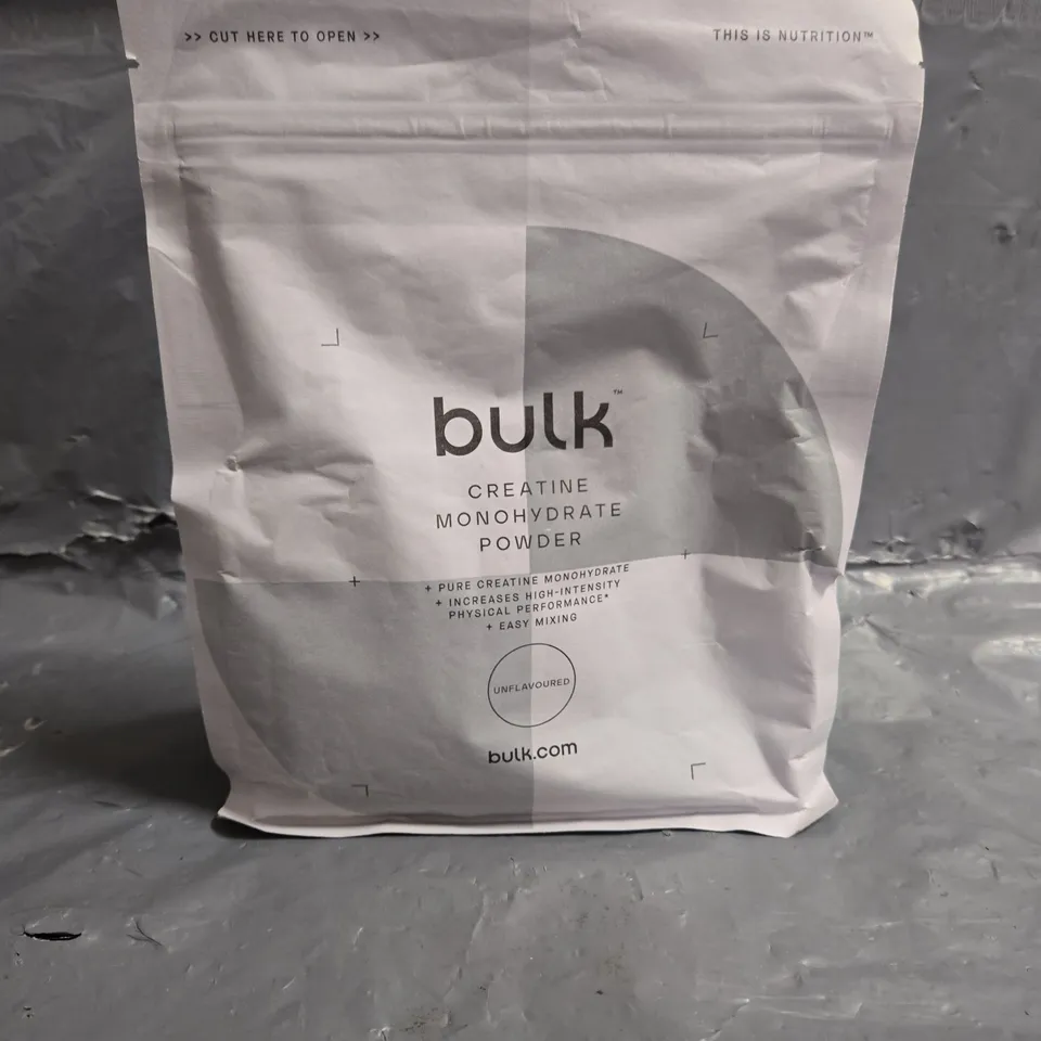 SEALED BULK CREATINE MONOHYDRATE POWDER UNFLAVOURED 500G