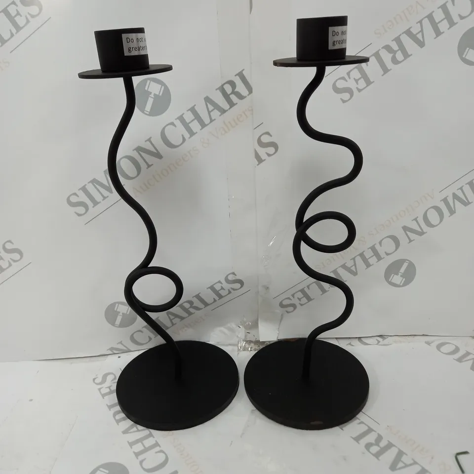 SET OF 2 CURLY CANDLE HOLDERS  RRP £18