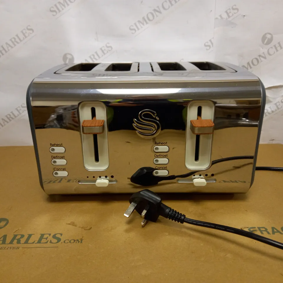 SWAN NORDIC 4-SLICE TOASTER - GREY