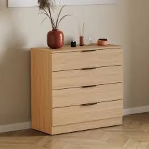 BOXED TREGA 4 DRAWER CHEST - PINE (1 BOX)