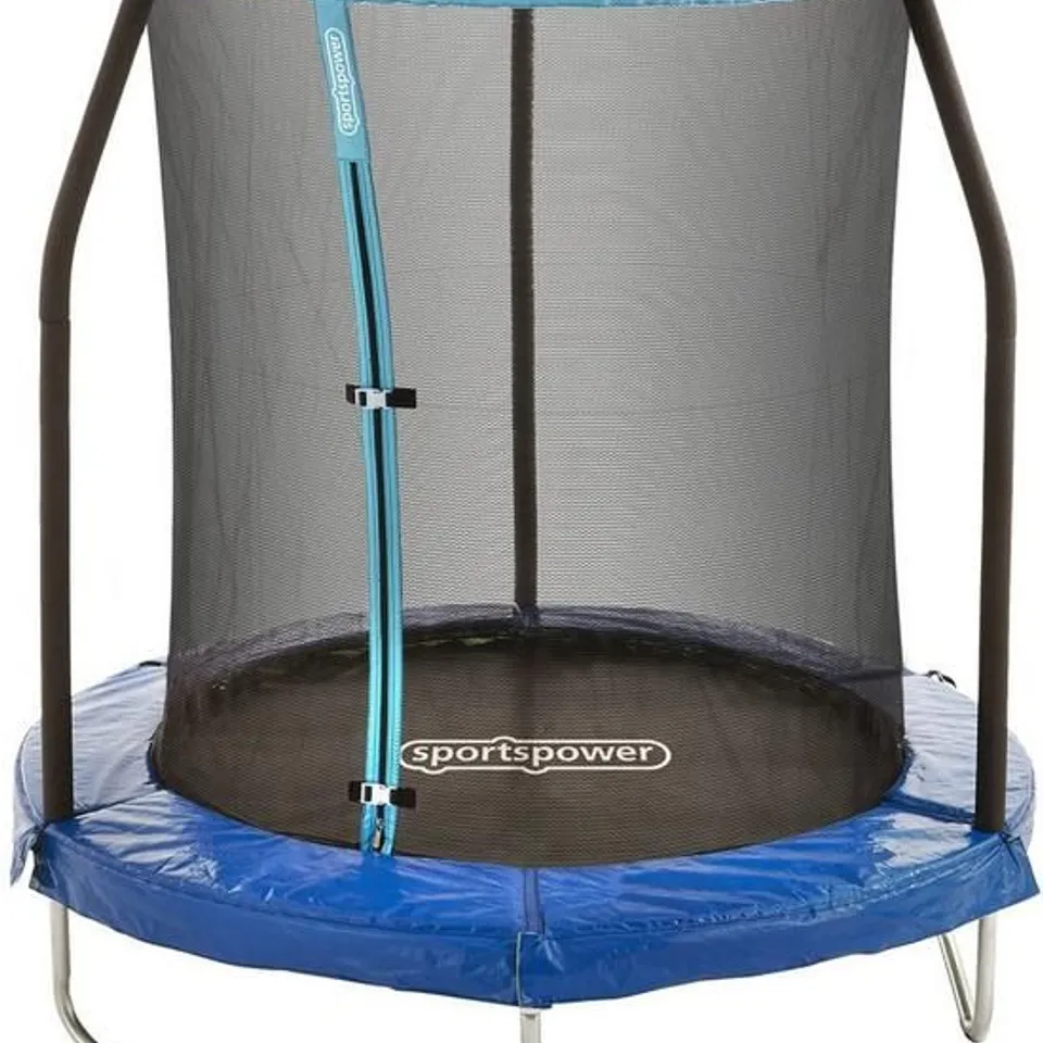 BOXED 6FT QUAD LOK TRAMPOLINE WITH EASI-STORE ENCLOSURE AND FLIP PAD RRP £109.99