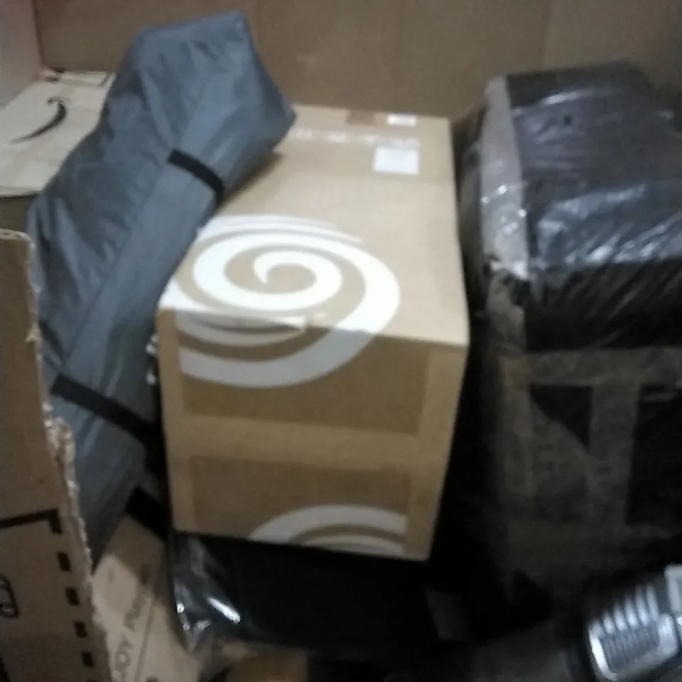 PALLET OF HOUSEHOLD ITEMS TO INCLUDE KICK SCOOTER, TURNTABLE SYSTEM, RUG,3D PRINTER AND OTHER ASSORTED ITEMS..L