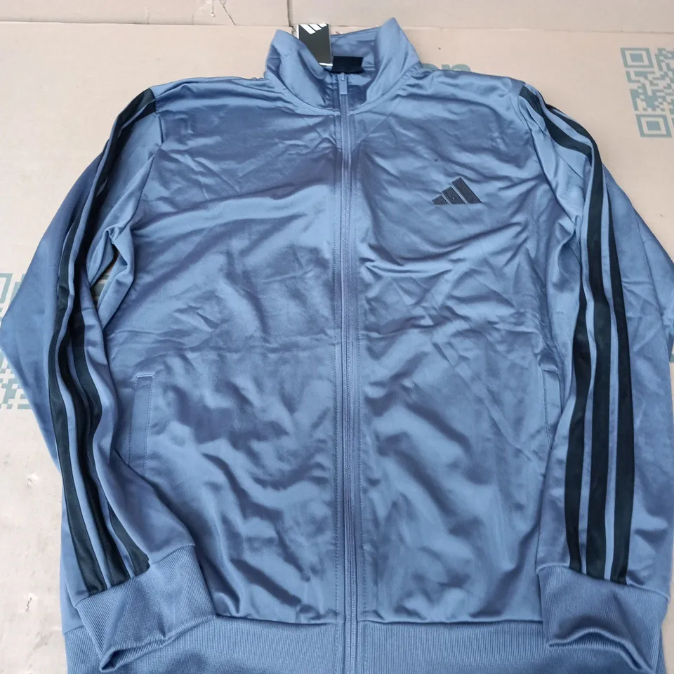 ADIDAS 3 STRIPE TRACKSUIT JACKET IN VIOLET - LARGE