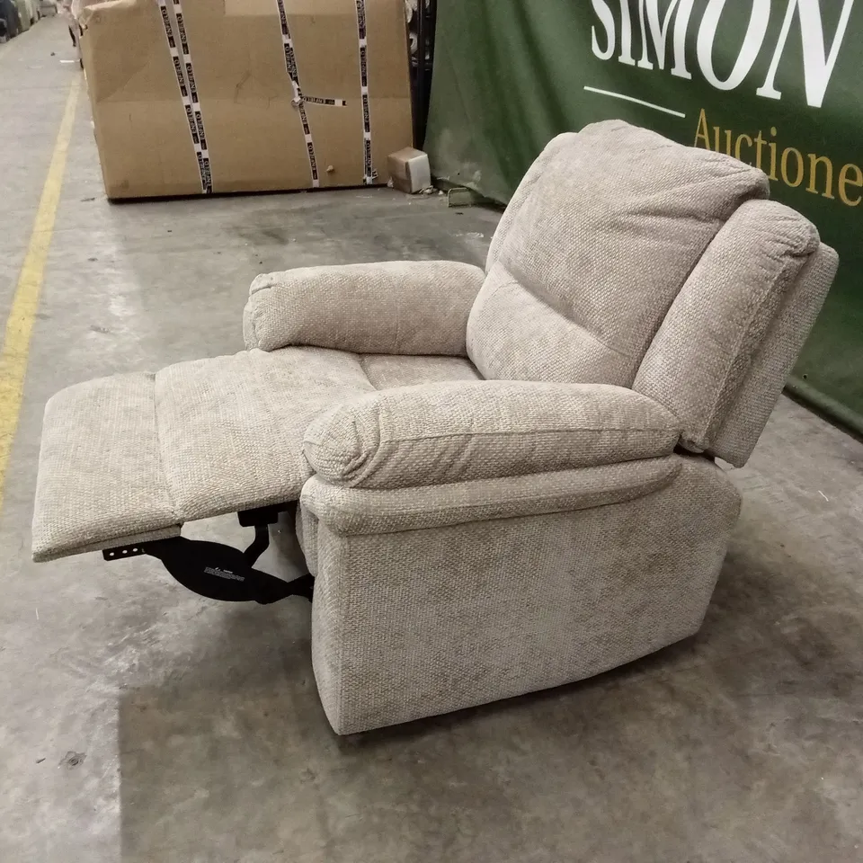 ALBION FABRIC MANUAL RECLINER ARMCHAIR - NATURAL RRP £479