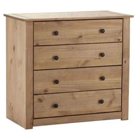 BOXED PANAMA 4 DRAWER CHEST, PINE