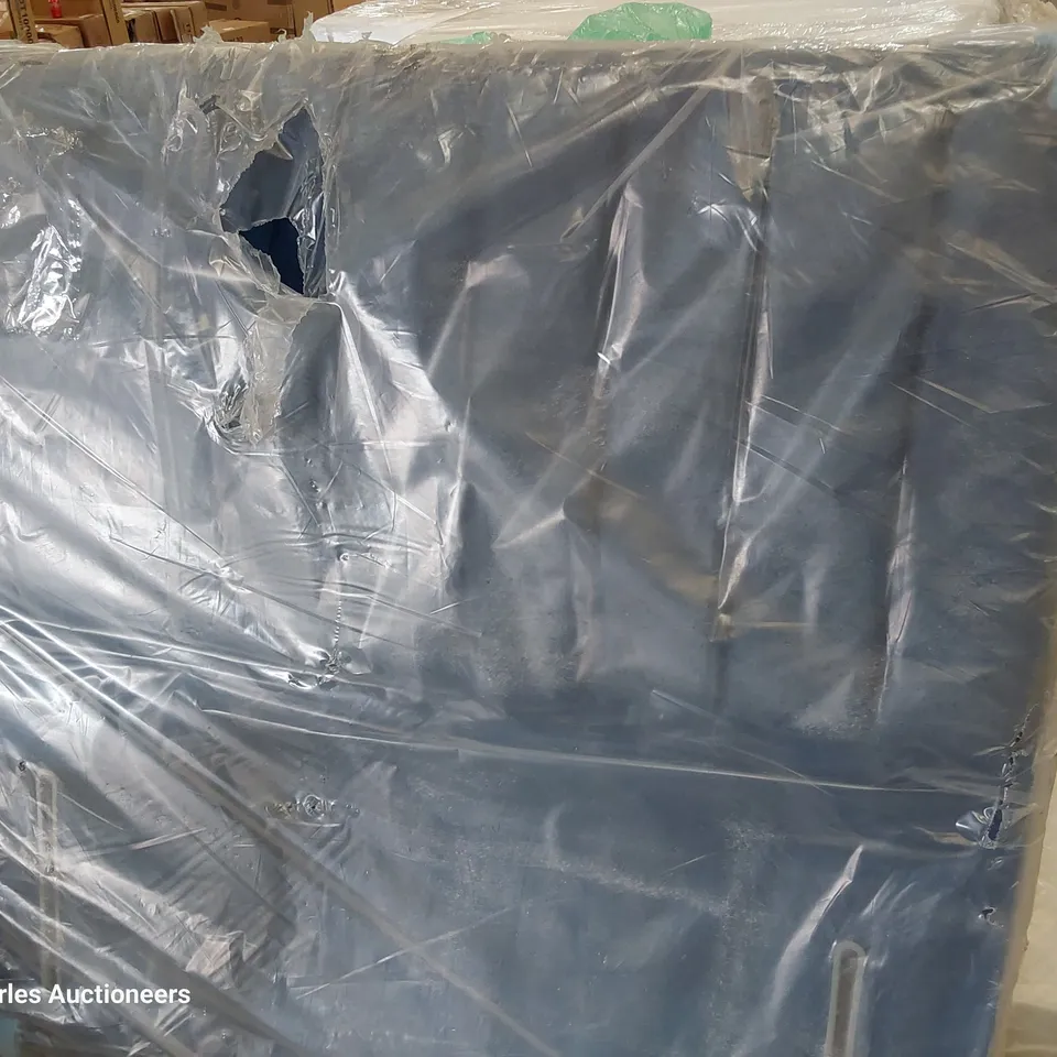 BAGGED 4'6" DOUBLE HEADBOARD BLUE FABRIC 