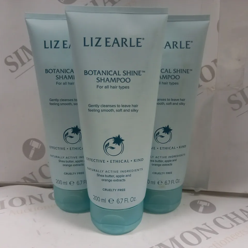 3 LIZ EARLE BOTANICAL SHINE SHAMPOO 200ML EACH