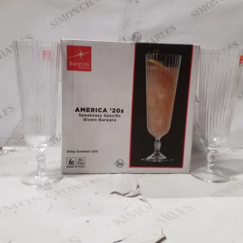 BOXED PACK OF 6 BORMIOLI SLING COCKTAIL GLASSES