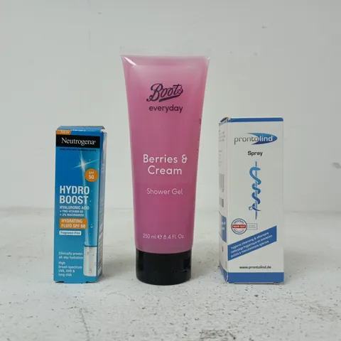 APPROXIMATELY 15 ASSORTED COSMETIC ITEMS TO INCLUDE NEUTROGENA, PRONTOLIND, ETC - COLLECTION ONLY